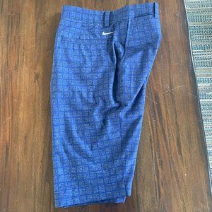 Men's Nike Golf Shorts Blue Windowpane Size 32